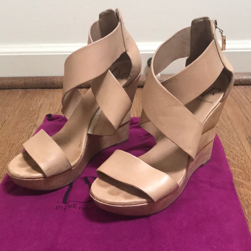 DVF Leather Wedges